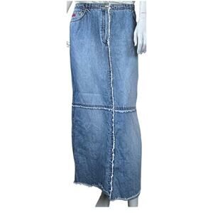 Ralph Lauren Jeans Co. Vintage Y2K Paneled Denim Skirt Size 16W